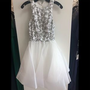 NWT Terani Couture embellished white dress.